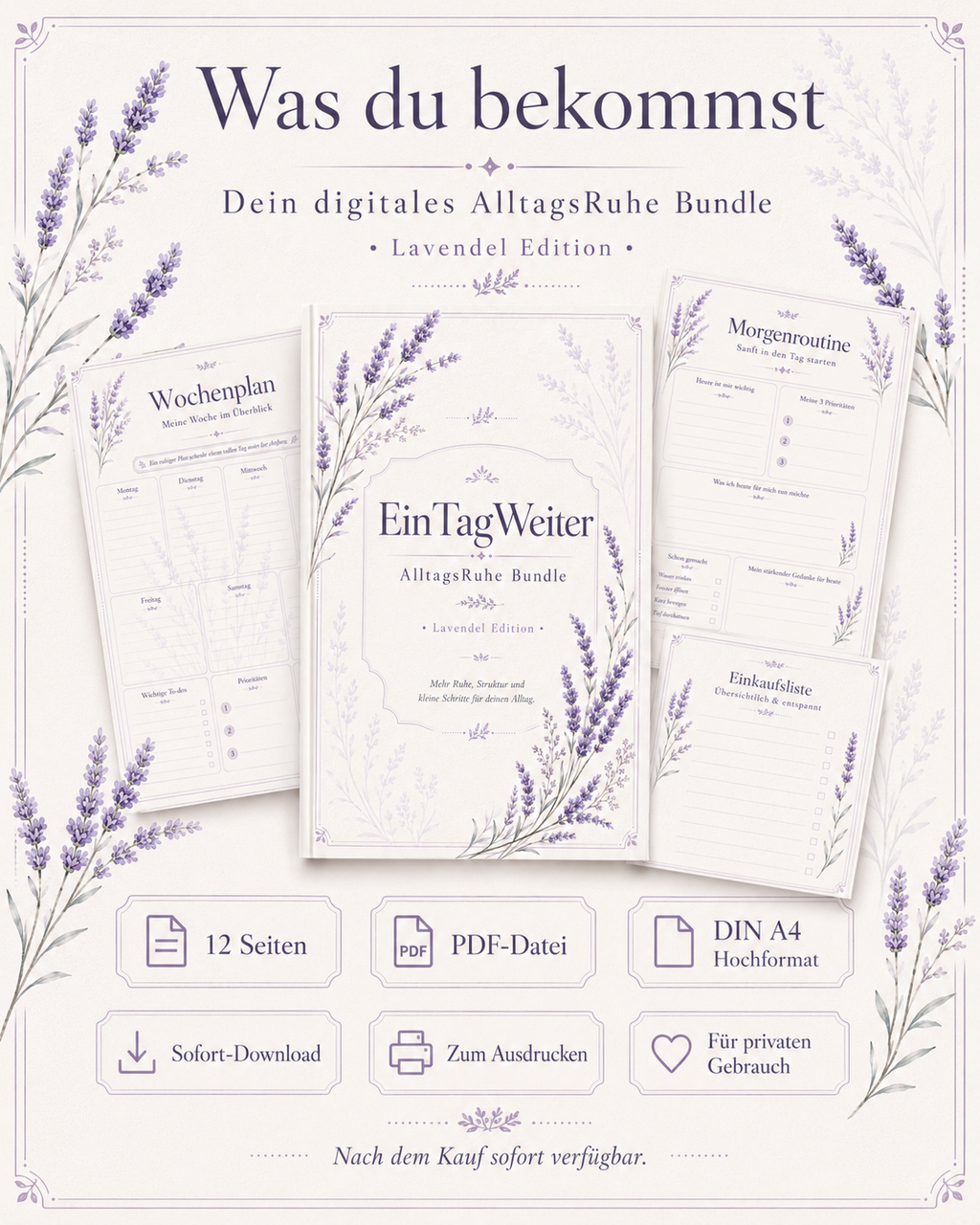 EinTagWeiter Alltagsruhe Bundle – Lavendel Edition