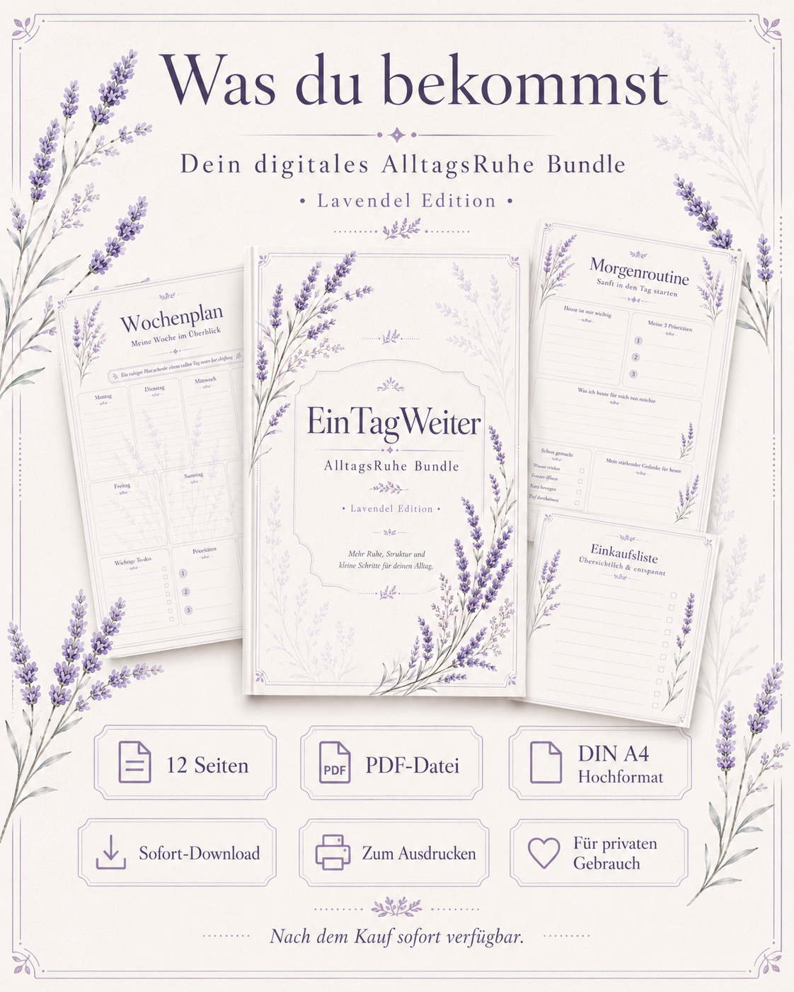 EinTagWeiter Alltagsruhe Bundle – Lavendel Edition