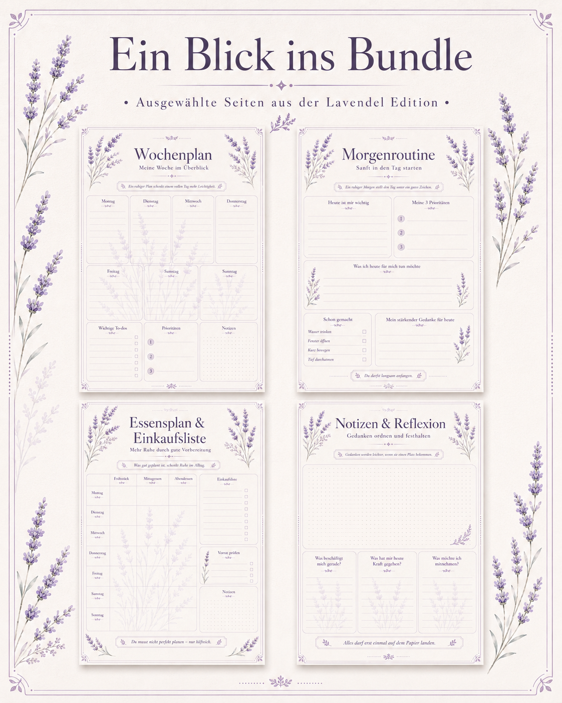 EinTagWeiter Alltagsruhe Bundle – Lavendel Edition